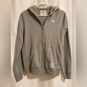 Abercrombie Kids Logo Basic Grey Zip Up Jacket